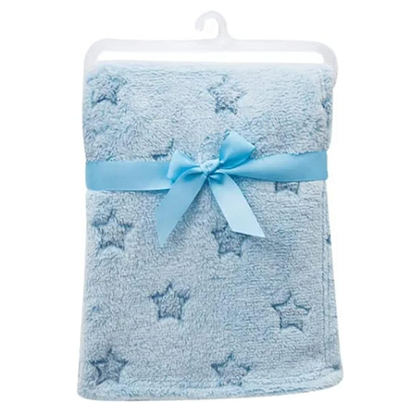 Manta para bebê em Soft Estrelinhas Azul - Buba