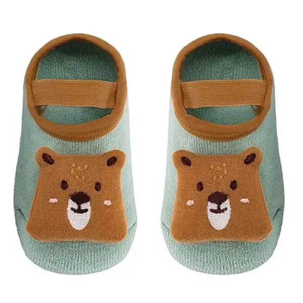 Meia Sapatilha antiderrapante com Aplique Urso 1 a 3 anos - Buba