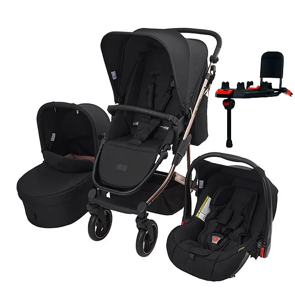 Kit Carrinho COMO 4 Rose Gold Linha Diamond com Base Isofix - ABC Design