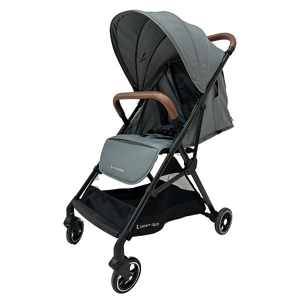 Carrinho Zurich Cinza e Marrom – Premium Baby