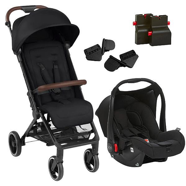 Kit Ping Two Trekking com Bebê Conforto Risus Black - ABC Design