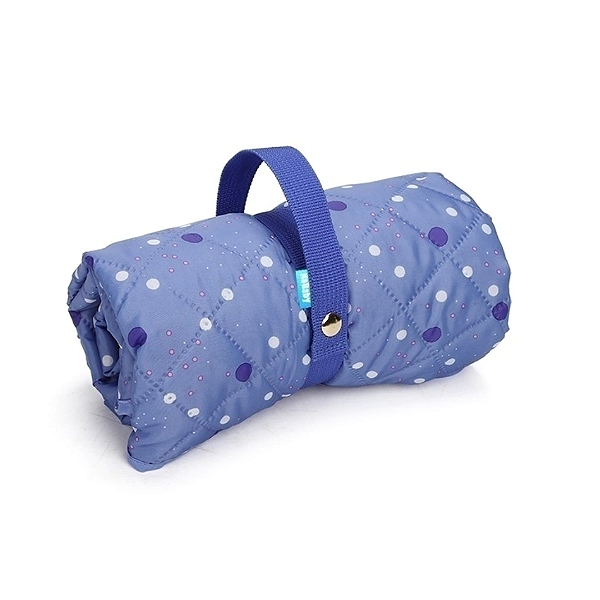 Tapete Passeio Redondo Azul Bolinhas - Kababy