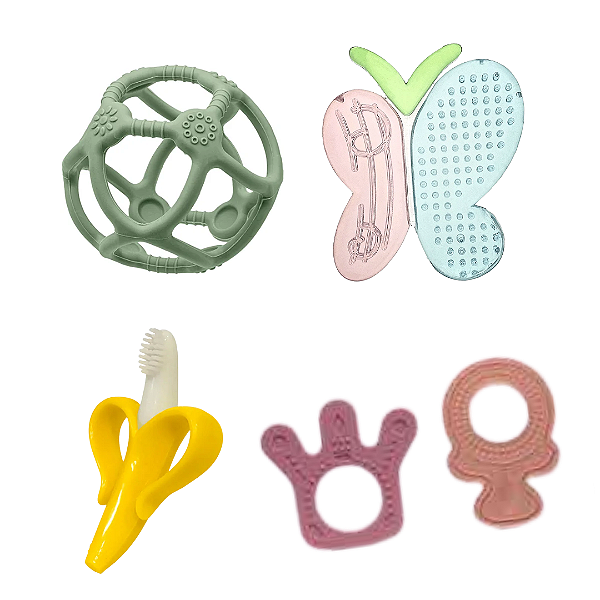 Kit com 4 mordedores variados