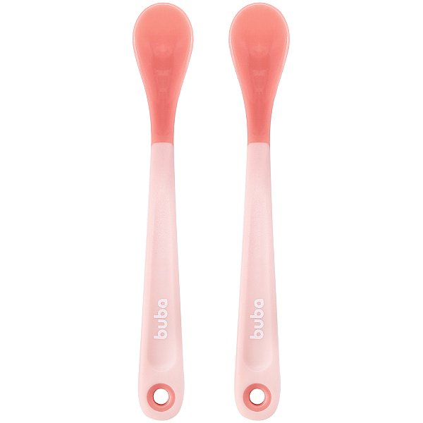 Kit 2 de Colheres Termossensíveis Rosa - Buba