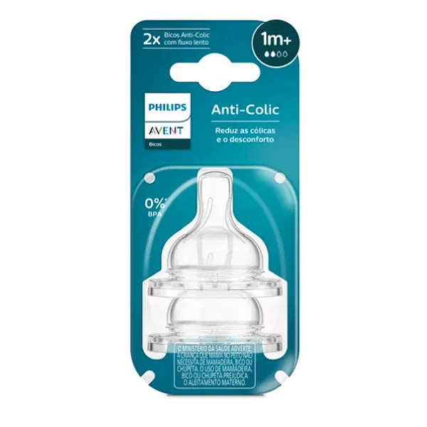 Bicos para mamadeira Anti-colic nº 2 1m+- Philips Avent