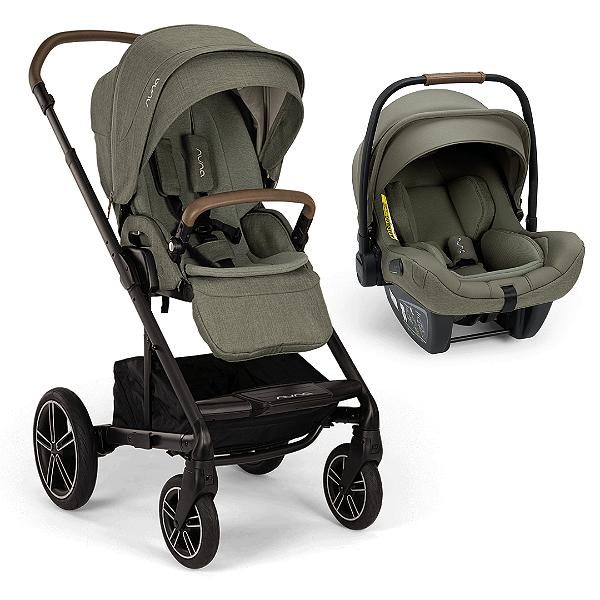 Kit Carrinho Mixx Next Verde Pine e Bebê Conforto Pipa Next Pine - Nuna