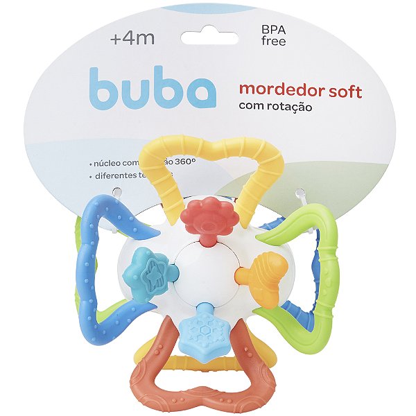 Mordedor Soft Educativo Com Rotação 360° - Buba