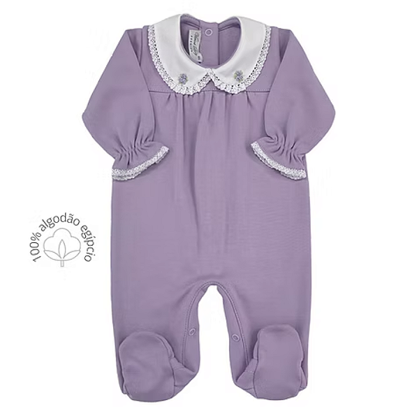 Macacão Isa Lavanda Algodão Egípcio - Verive
