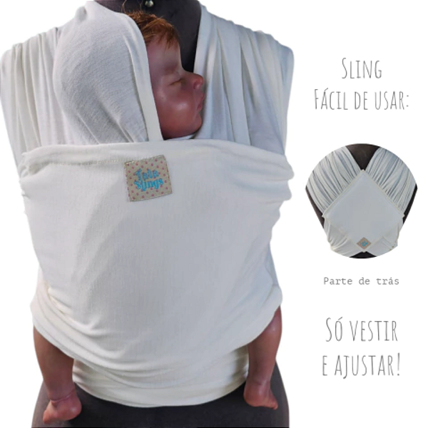 Sling Malha Tatá Fácil Pérola - Tatá Slings