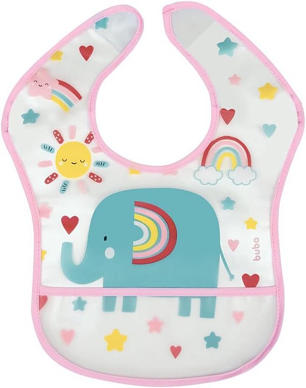 Babador com bolso Arco-íris - Buba