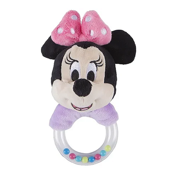 Chocalho Pelúcia da Minnie - Disney Baby - Rosa