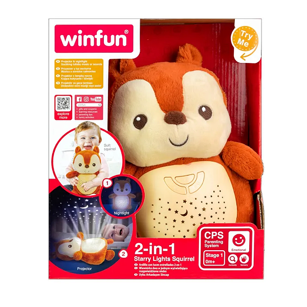 Esquilo Dorme Comigo - Winfun - Marrom