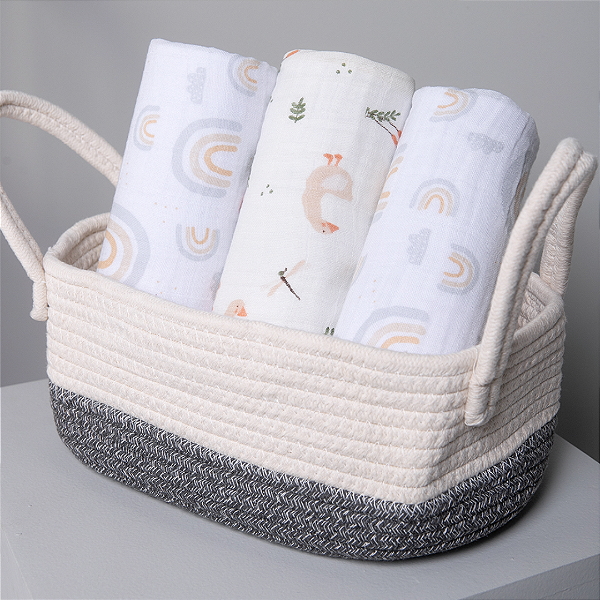 Cueiro Swaddle Papi Soft Estampado Passeio dos Patinhos 80Cm X 80Cm 03 Un
