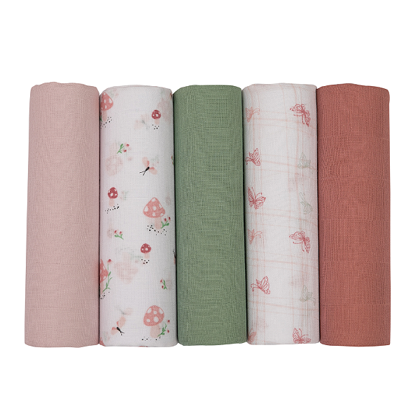 Fralda Soft Premium Papi Baby com Bainha Encanto Cogumelo 5 Unid - Papi