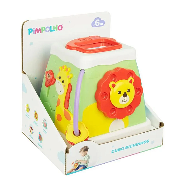 Cubo Interativo Bichinhos (6m+) - Pimpolho