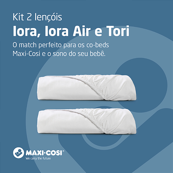 Kit de Lençóis Algodão Orgânico para Berço Co-leito Iora - Maxi Cosi