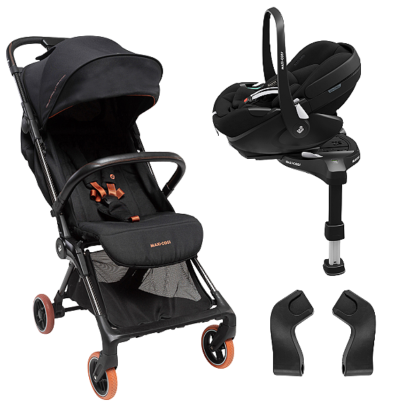 Kit Carrinho Olso Carbon Black Sport + Bebê conforto Pebble Pro Preto - Maxi Cosi