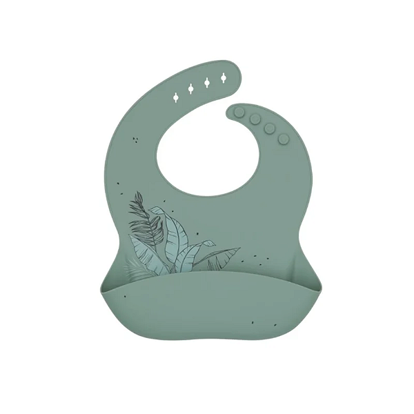 Babador de Silicone Platinum Flora Sage - Kikkaboo