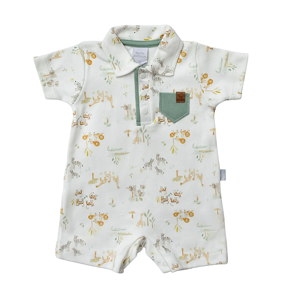 Macaquinho Polo Algodão Egípcio Selva - Piu Piu