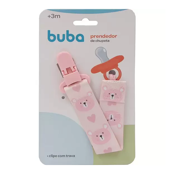 Prendedor de Chupeta Ursinho Rosa – Buba