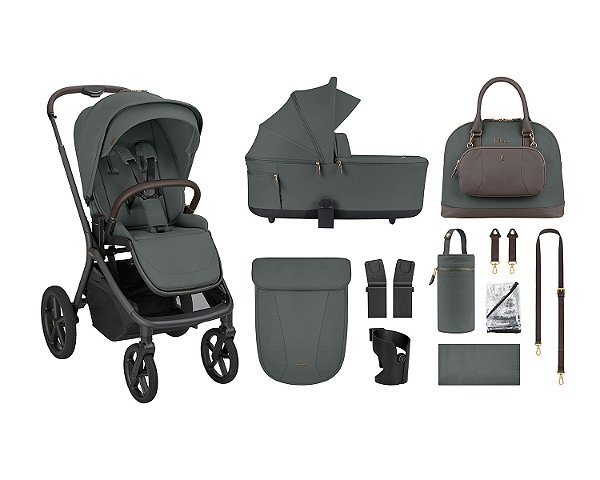 Carrinho de bebê GOYA PLATINUM OLIVE - Kikkaboo