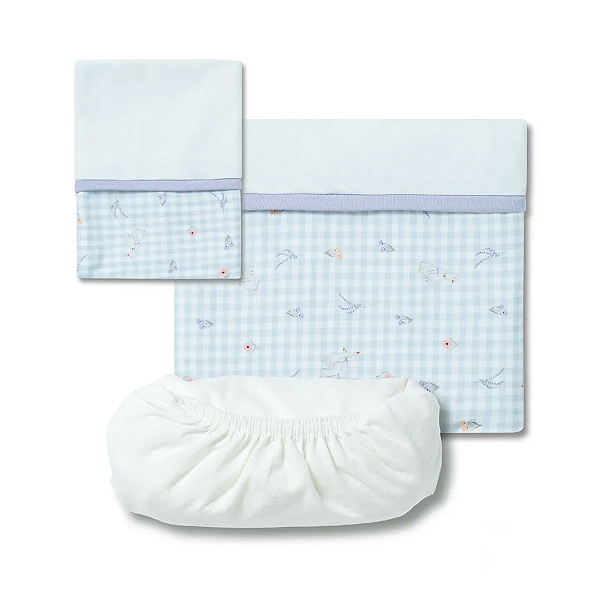 Jogo De Lençol Com 3 Peças Doce Campo Lilás - Hug