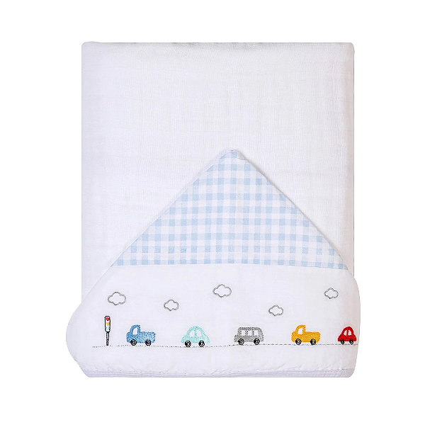 Toalha De Banho Soft Bordados Com Capuz Carros - Papi