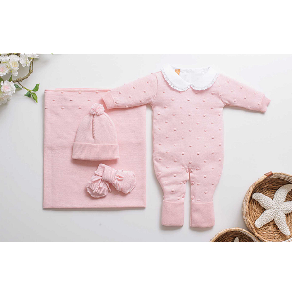 Saída Maternidade Retro Rosa Maria 5 Peças - Arcobaleno