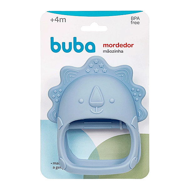 Mordedor Mãozinha em Silicone Azul - BUBA