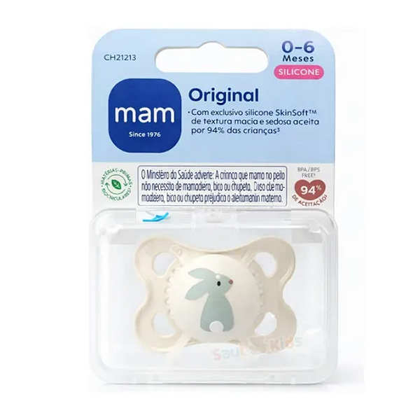 Chupeta MAM Original Night 0-6 meses Neutra - Brilha no Escuro