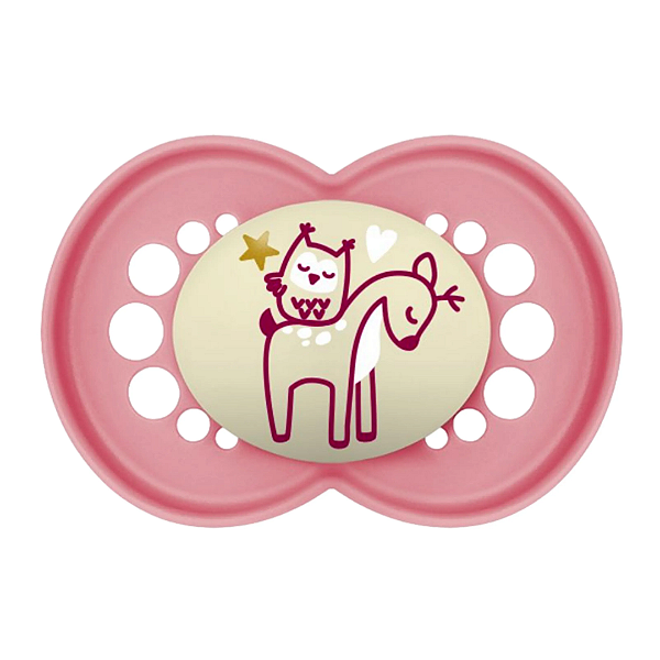 Chupeta MAM Original Night 16+ Meses Rosa Embalagem Unitária