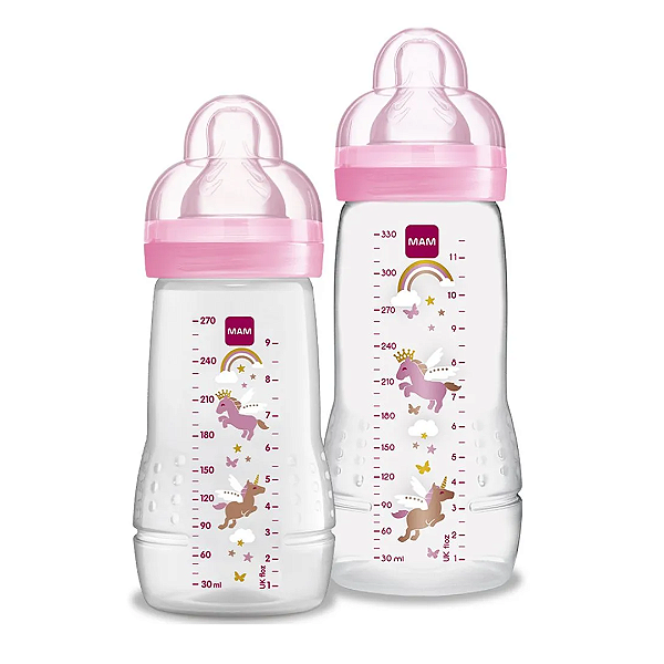 Kit Mamadeira MAM Easy Active Set Rosa 270ml + 330ml