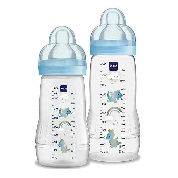 Kit Mamadeira MAM Easy Active Set Azul 270ml + 330ml