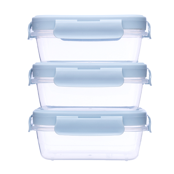 Kit 3 Potinhos Herméticos Azul – Buba