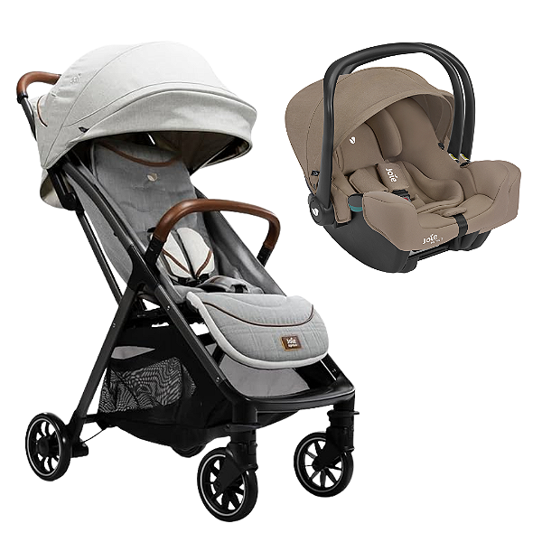 Kit Carrinho Parcel Oyster com Bebê conforto i-Snug Cashew - Joie
