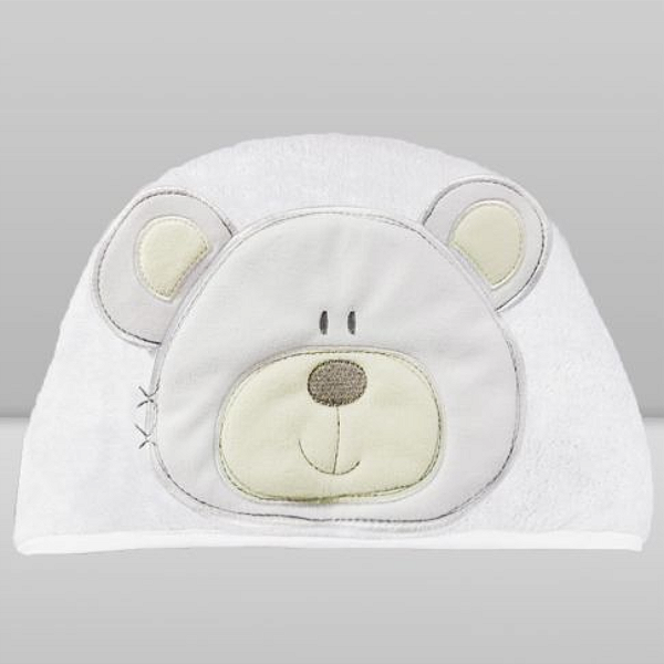 Toalha de Banho Baby Animada Urso Bru - Laço Bebê