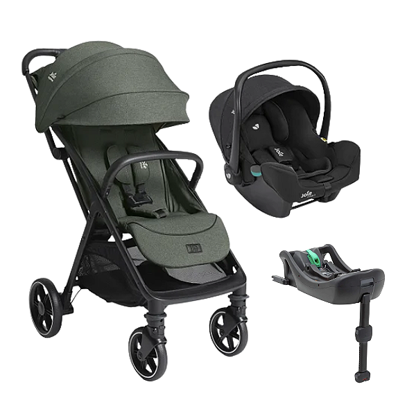 Trio Parcel LX Evergreen com Bebê Conforto i-Snug e Base Isofix - Joie