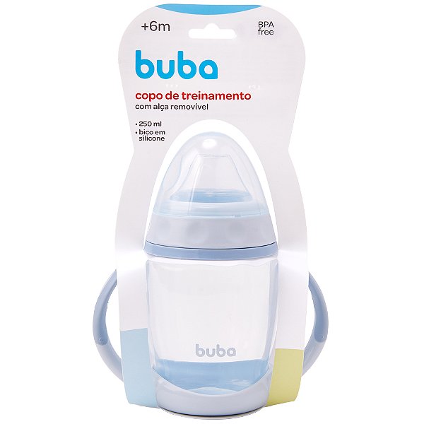 COPO COM ALÇA REMOVÍVEL AZUL 250 ML - BUBA