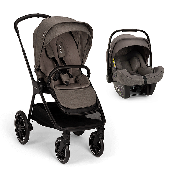 Carrinho Triv LX Cinza Thunder + Bebê Conforto Pipa Next Thunder - Nuna