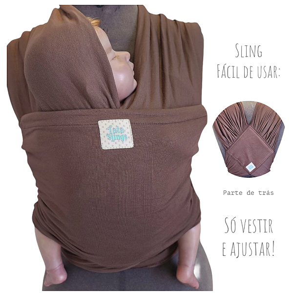 Tatá Fácil Sling Malha CHOCOLATE