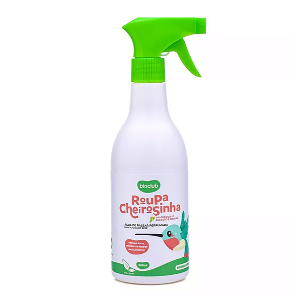 Água de Cheiro De Passar Roupa Cheirosinha Cheirinho De Flor (Algodão e Melissa) Bioclub® 500ml