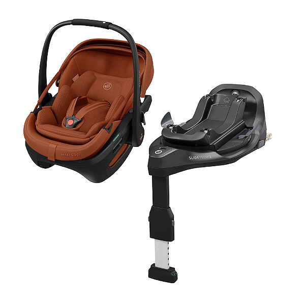 Bebê Conforto Coral Slide Pro + Base Slide Pro Copper Terra - Maxi Cosi