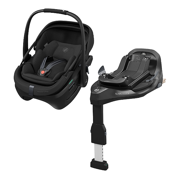 Bebê Conforto Coral Slide Pro + Base Slide Pro Onyx Black- Maxi Cosi