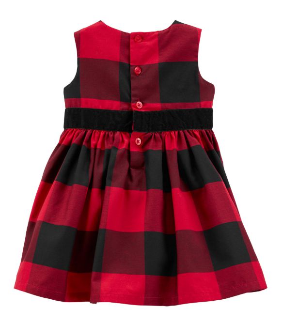 Vestido Carter's Xadrez de Cetim Baby Buys Brasil