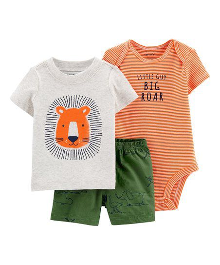 Conjunto Carter's 3 peças Leão - Little Guy Big Roar