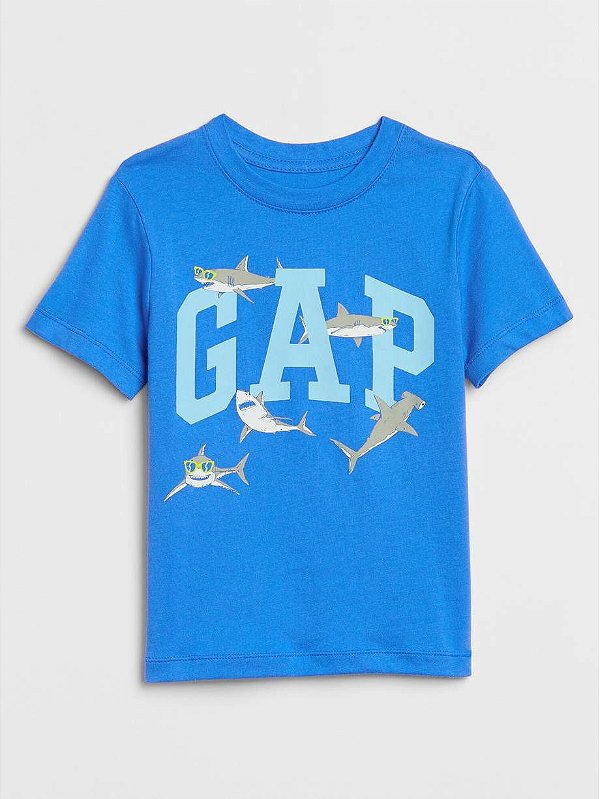 Camiseta GAP Azul Tubarões