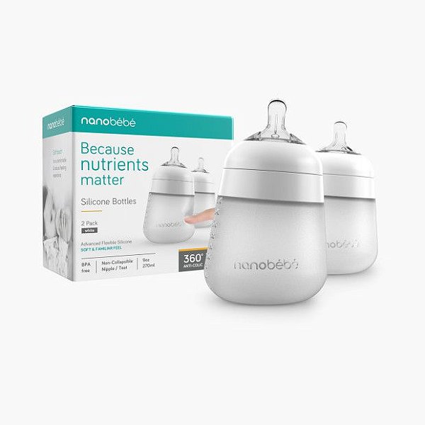 Mamadeira Flexy Nanobébé 260ml (Kit com 2)