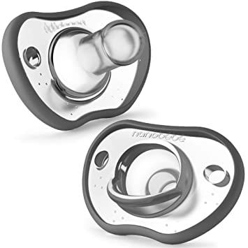 Chupeta Nanobébé Flexy Cinza RN+ PRONTA ENTREGA