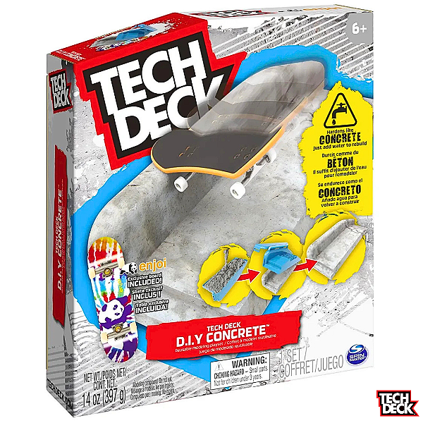 Tech Deck DIY Concrete - Com Fingerboard Exclusivo