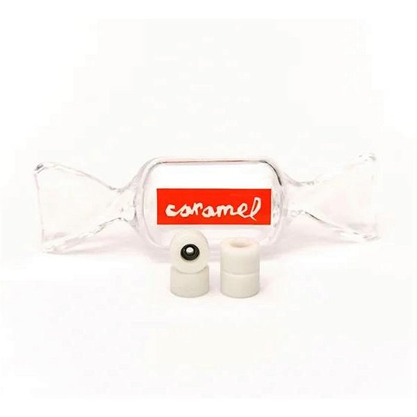 Rodas marca *Caramel* White 8mm *Uretano Shore 65D* (Importadas)(Made in Spain)